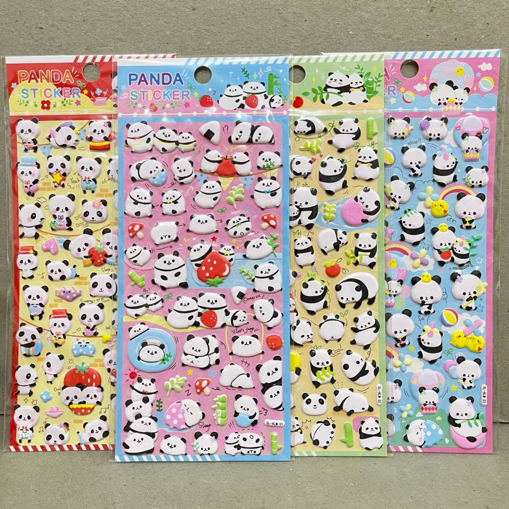 

Stiker Panda / Stiker Timbul / Stiker Empuk