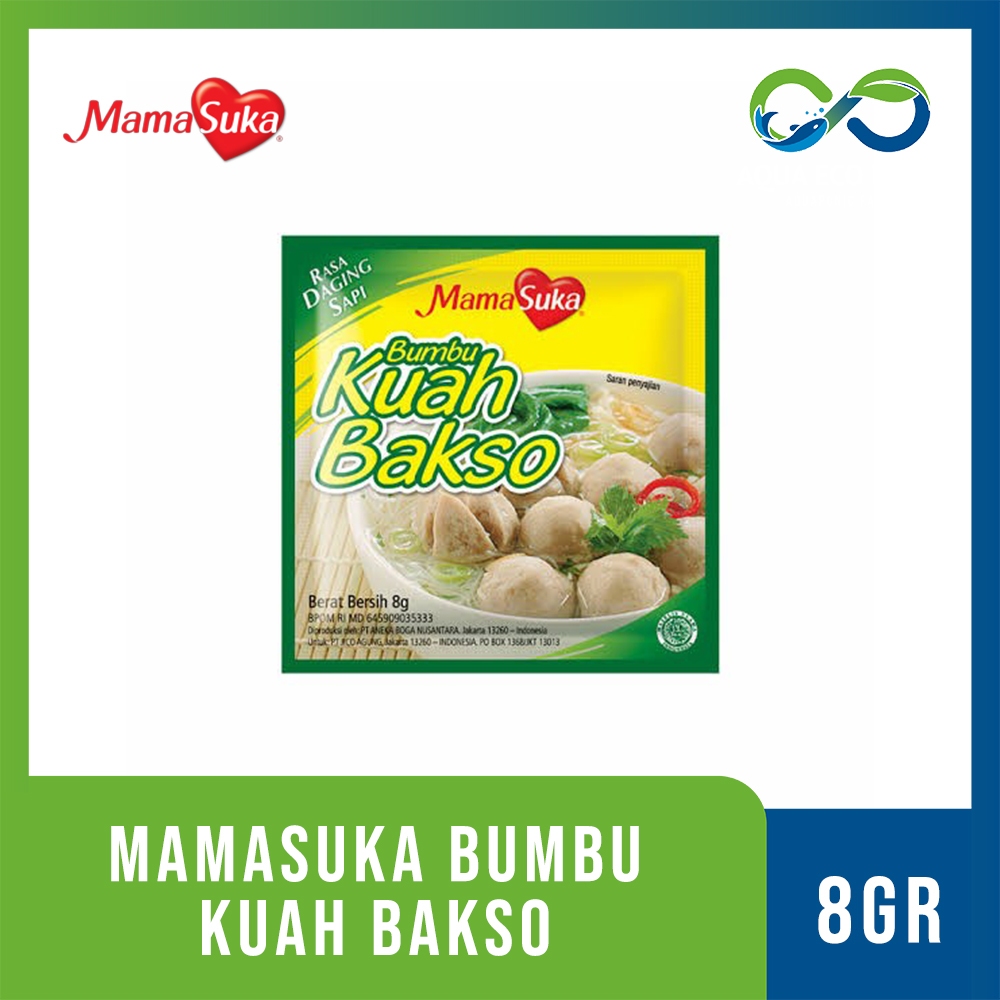 

[AquaEcoFarm] MAMASUKA Bumbu Kuah Bakso 8g MAMA SUKA 1 Sachet Bandung