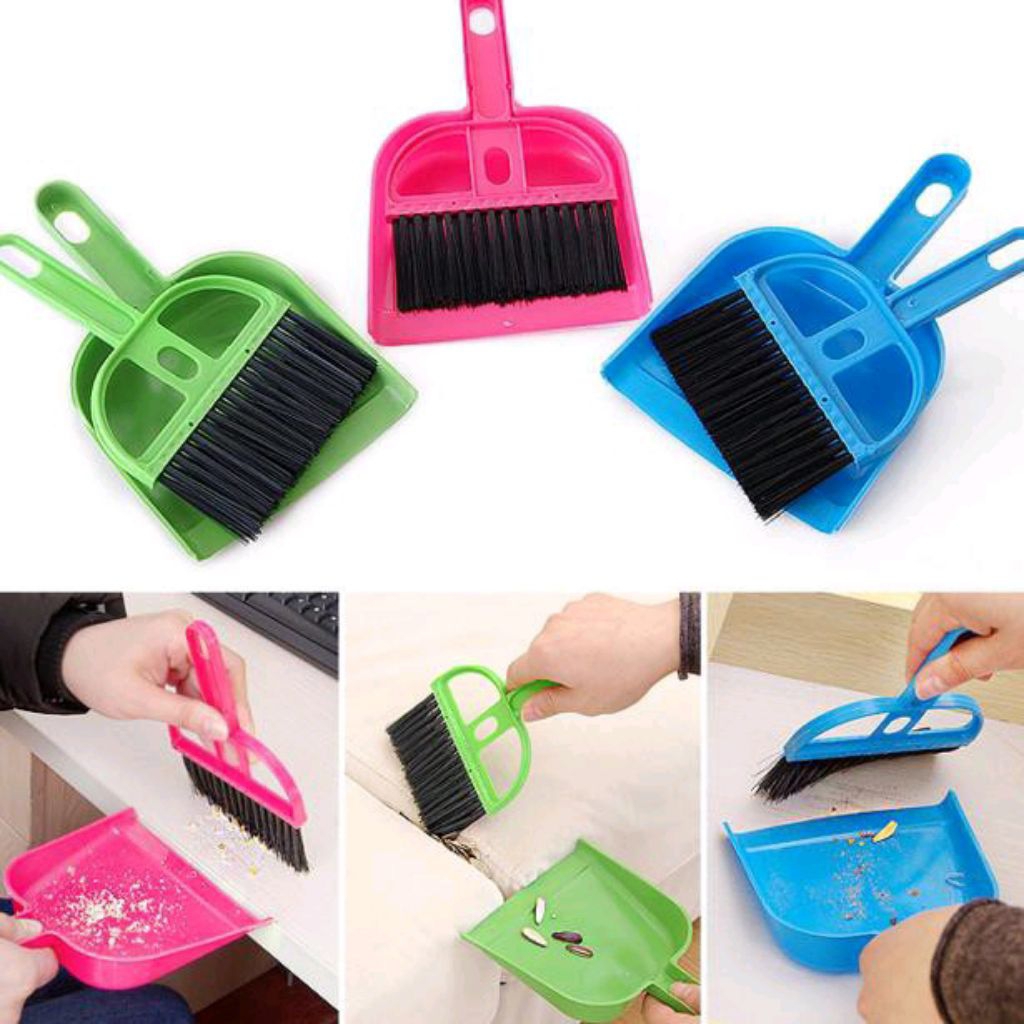 Sapu Pengki Set Sapu plus Pengki Mini Sapu Set Mini Dustpan Sapu Mini Set Serbaguna / Sapu Pengki Mi