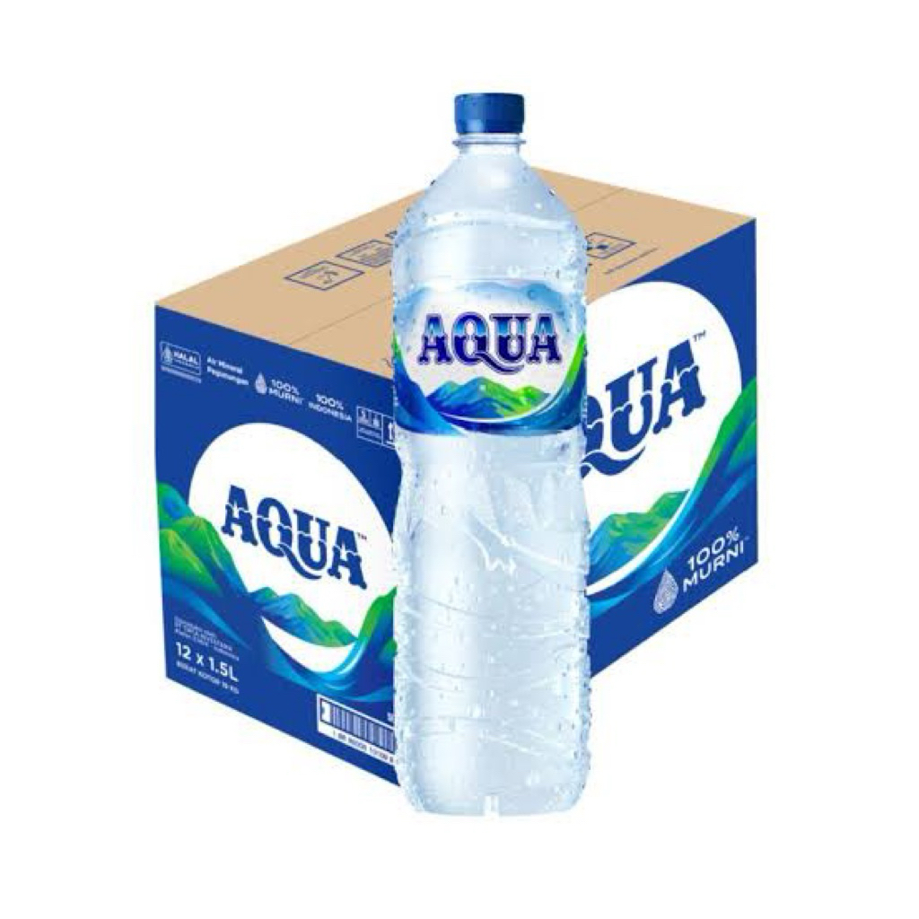 

aqua 1.500 1 dus isi 12 botol air mineral