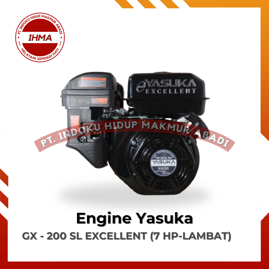 Gasoline Engine Yasuka GX 200 SL Excellent -  Mesin Putaran Lambat