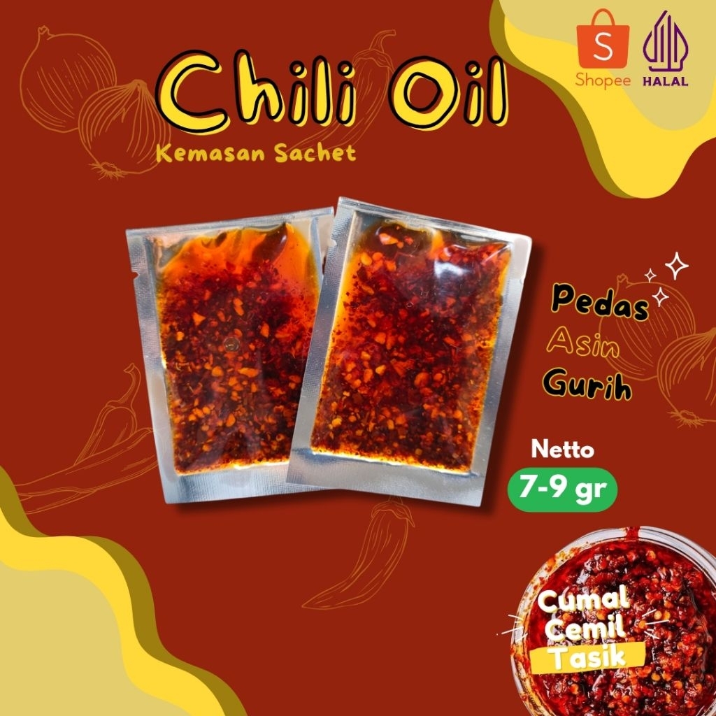 

Chili Oil 7-9 gr – Pedas Asin Gurih Halal, Praktis & Serbaguna