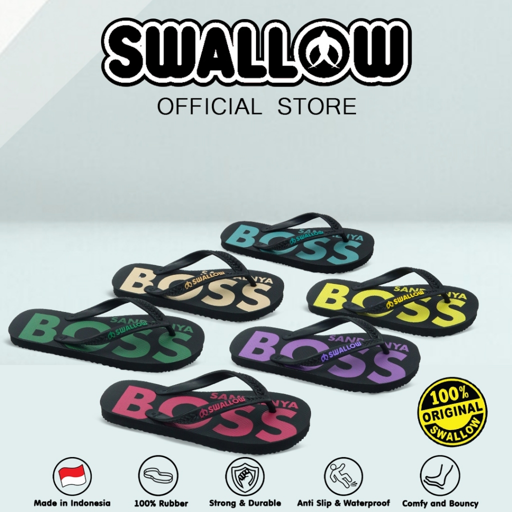 Swallow Boss Sandal Jepit Dewasa Pria Tebal dan Awet Termurah