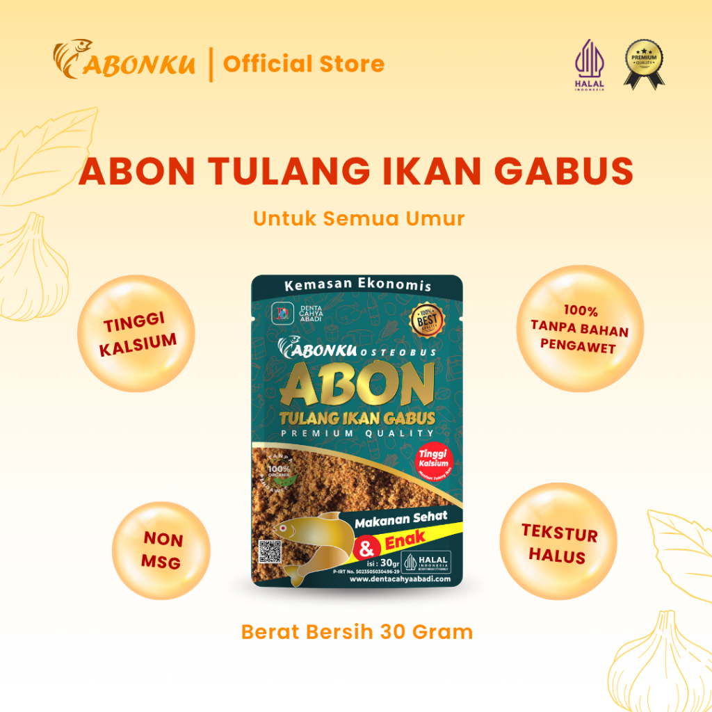 Abonku Osteobus Abon Tulang Ikan Gabus Asli untuk Semua Umur