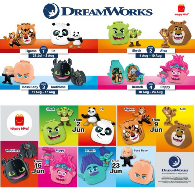 Happy Meal Mcdonald’s Dreamworks 2022