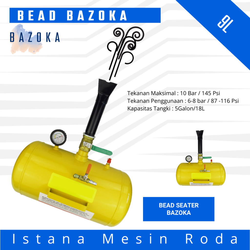 Basoka bazooka Tyre bead seater booster Angin Tembakan Ban Mobil