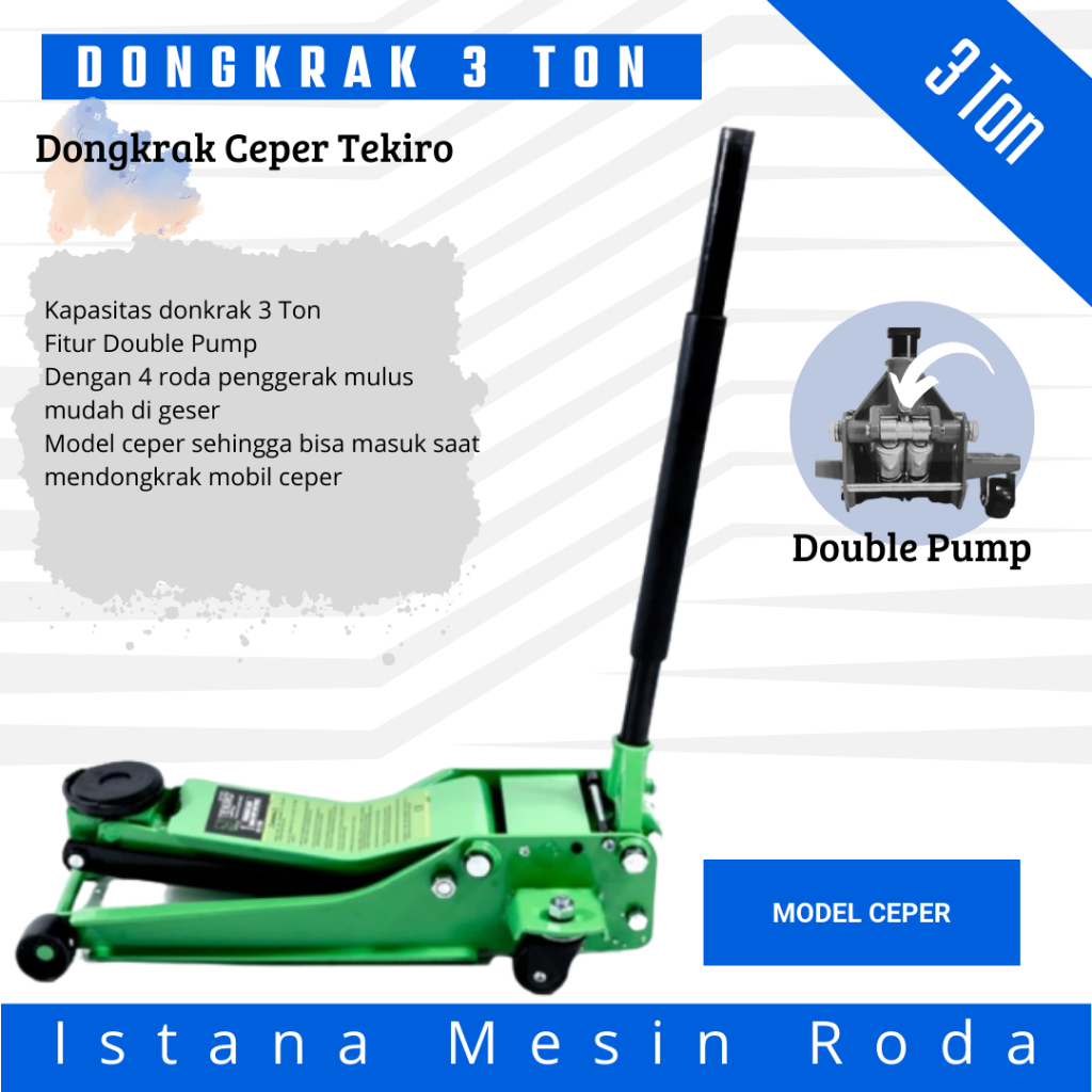 Dongkrak Mobil Ceper Tekiro 3 Tonage Japan Dongkrak Buaya Jack Angkat mobil tekiro 3 ton