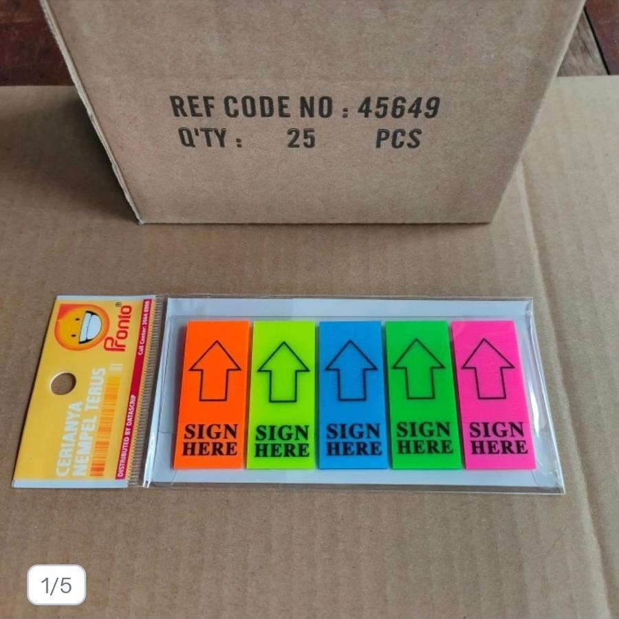 

pronto sign here 5 warna post it
