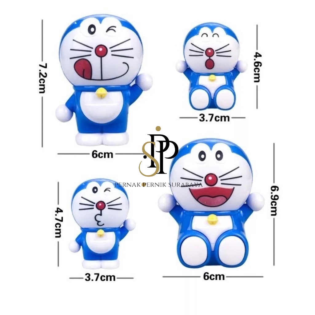 PPS - [1 SET ISI 4] DORAEMON MINIATUR KUE TART CAKE DECORATION DEKORASI BIRTHDAY ULANG TAHUN ANAK NO