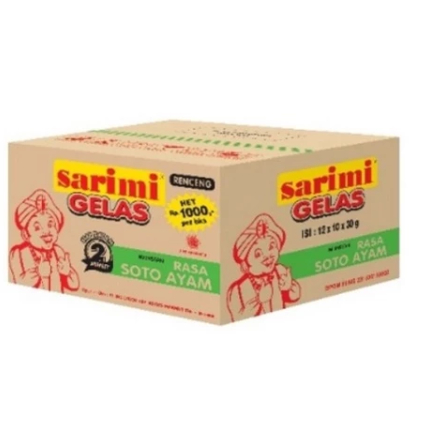 

SARIMI GELAS RASA SOTO AYAM 1 DUS / ISI 120 PCS