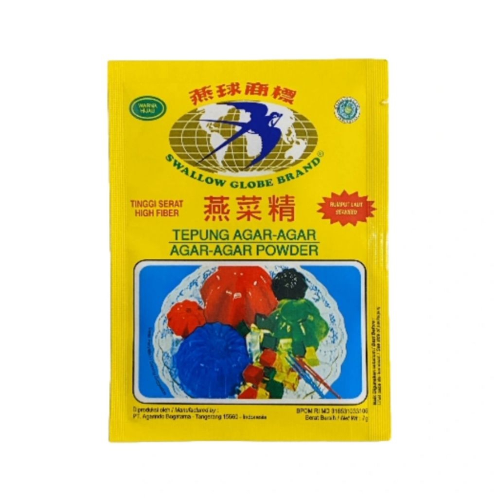 

Agar-agar Powder Cap Bola Dunia/Swallow Globe