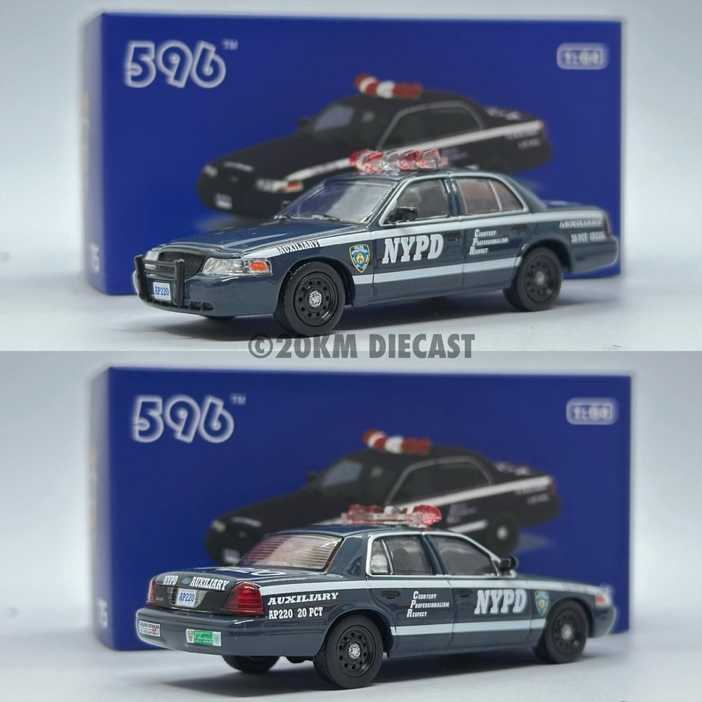 596 Model 1/64 Ford Crown Victoria Police NYPD Auxiliary