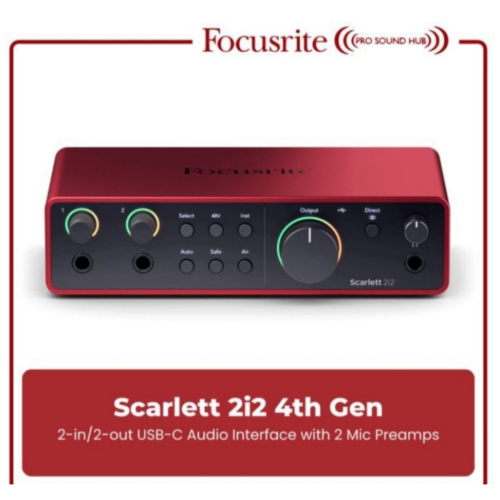 Soundcard Scarlett 2i2 gen4 Soundcard Audio Recording Focusrite Scarlet 2i2 gen 4