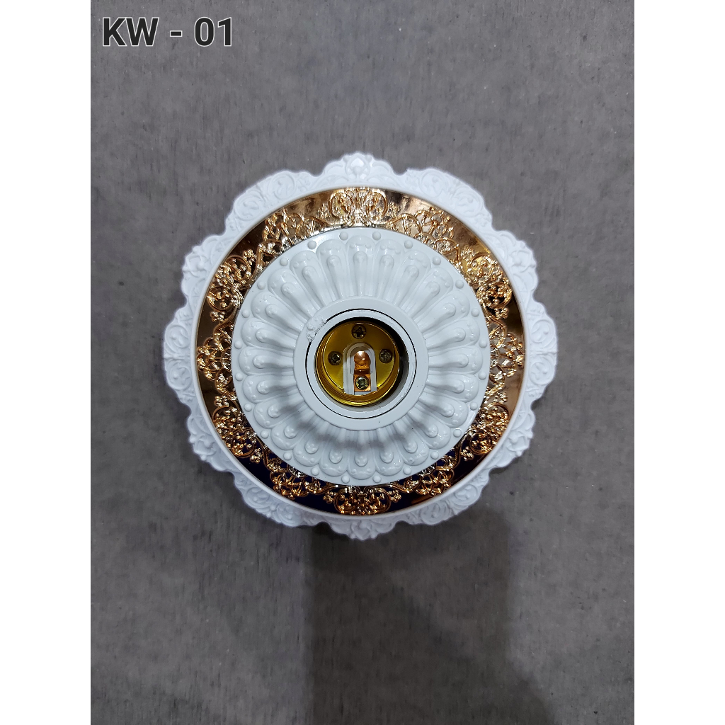 Ornamen Plafon PVC / Pitting Lampu clasik / Dudukan Lampu plafon PVC ALBINO 88