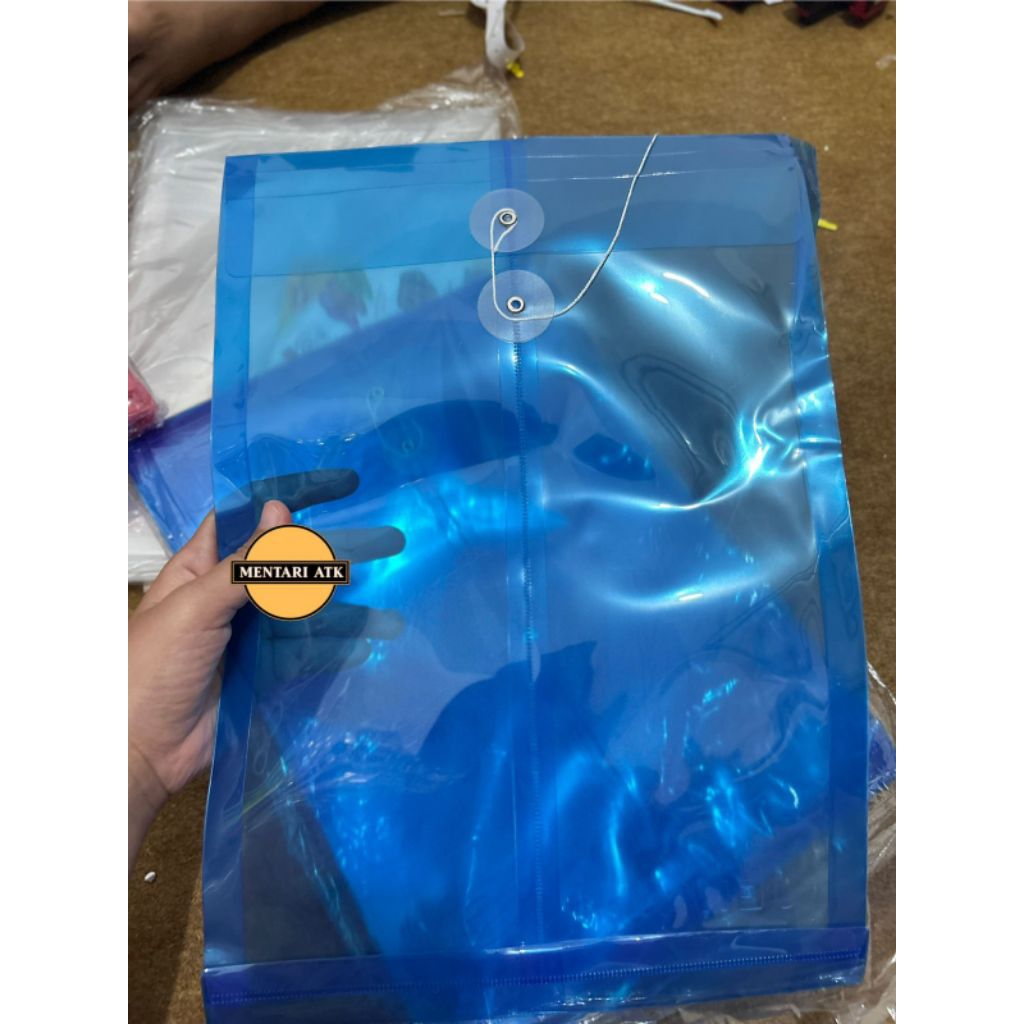 

Map BIRU tali /map plastik folio tali