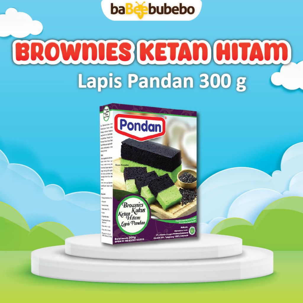 

Pondan Brownies Ketan Hitam Lapis Pandan 300g