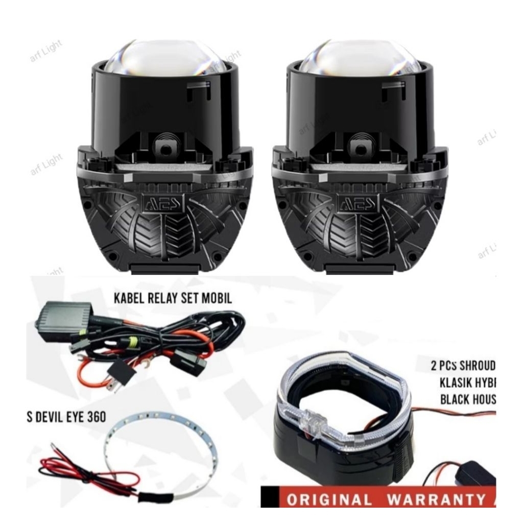 BILED PROJECKTOR PROJIE AES TURBO SE EXPERIENCE V2 DOBLE BOWL 2,5 INCI 70 WATT ORIGINAL 2 TAHUN GARA