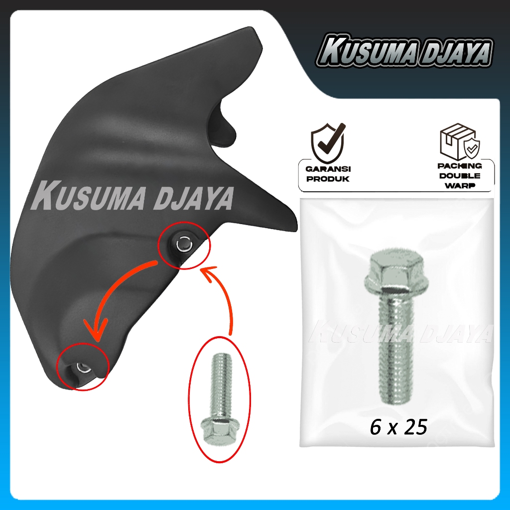 BAUD BAUT 6X25 COVER KAPER TUTUP BAK BLOK CVT BEAT SCOOPY VARIO 110 FI 2012 - 2014 SATUAN