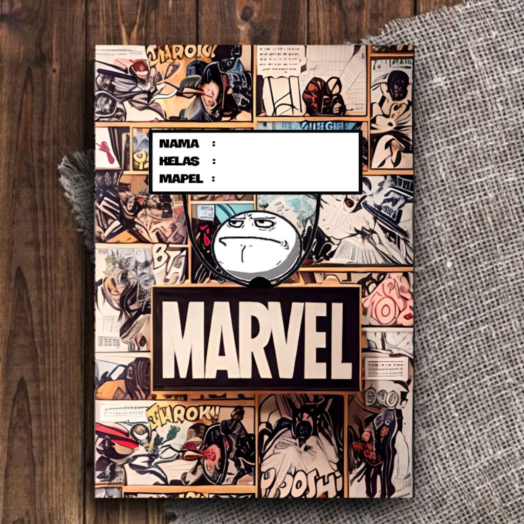 

sampul buku tulis aesthetic motif karakter marvel #2
