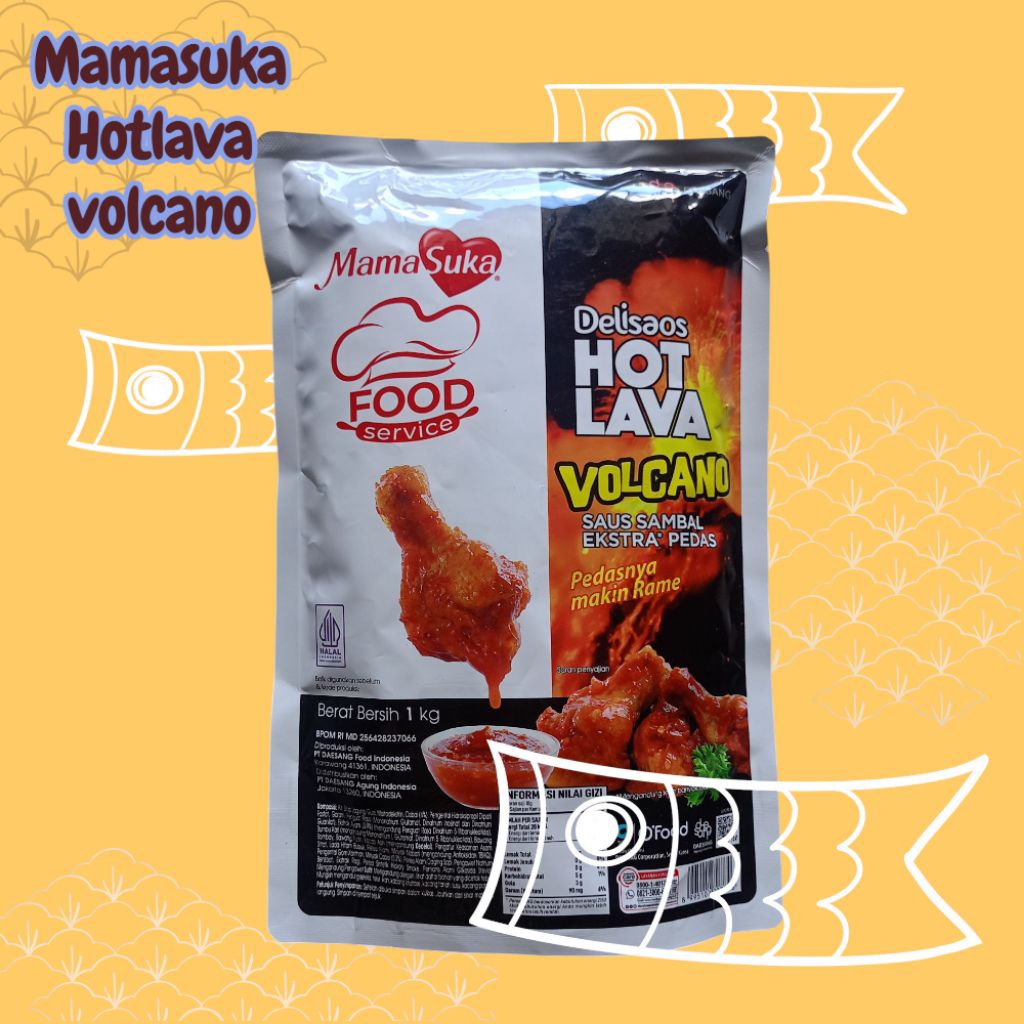 

Mamasuka HotLava Volcano Delisaos | Saus sambal eksta pedas 1kg
