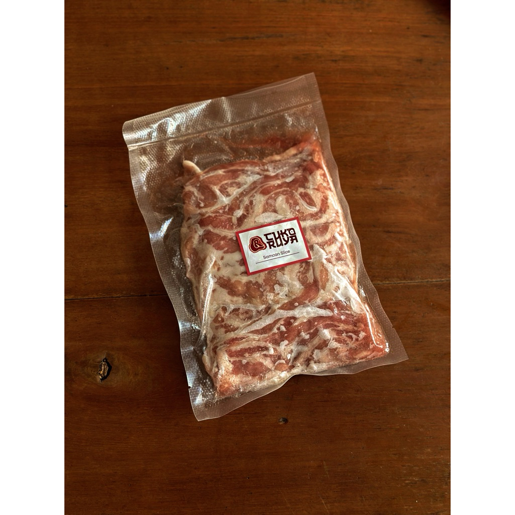 

Samcan Slice (Pork Belly Slice) 500g Premium Fresh Frozen
