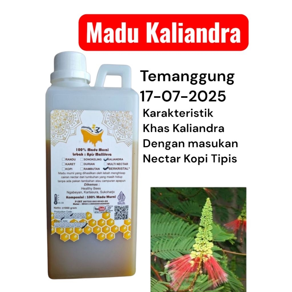

Madu Kaliandra Murni Nectar Alam Panen Terbaru 7-2025
