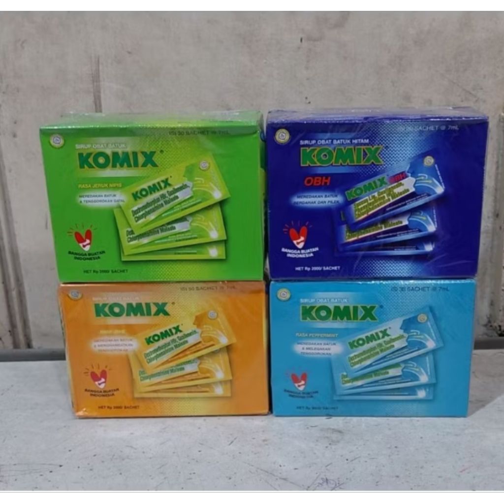 Komix Sachet ALL Varian per box 30 sachet @7ml