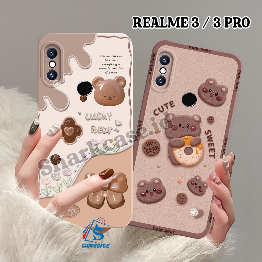 Case Realme 3 / 3 PRO / 5 PRO / 5 / 5i / 5s / C3 / C2 / C1 Motif Bear Cute Terbaru Kekinian -  Casin