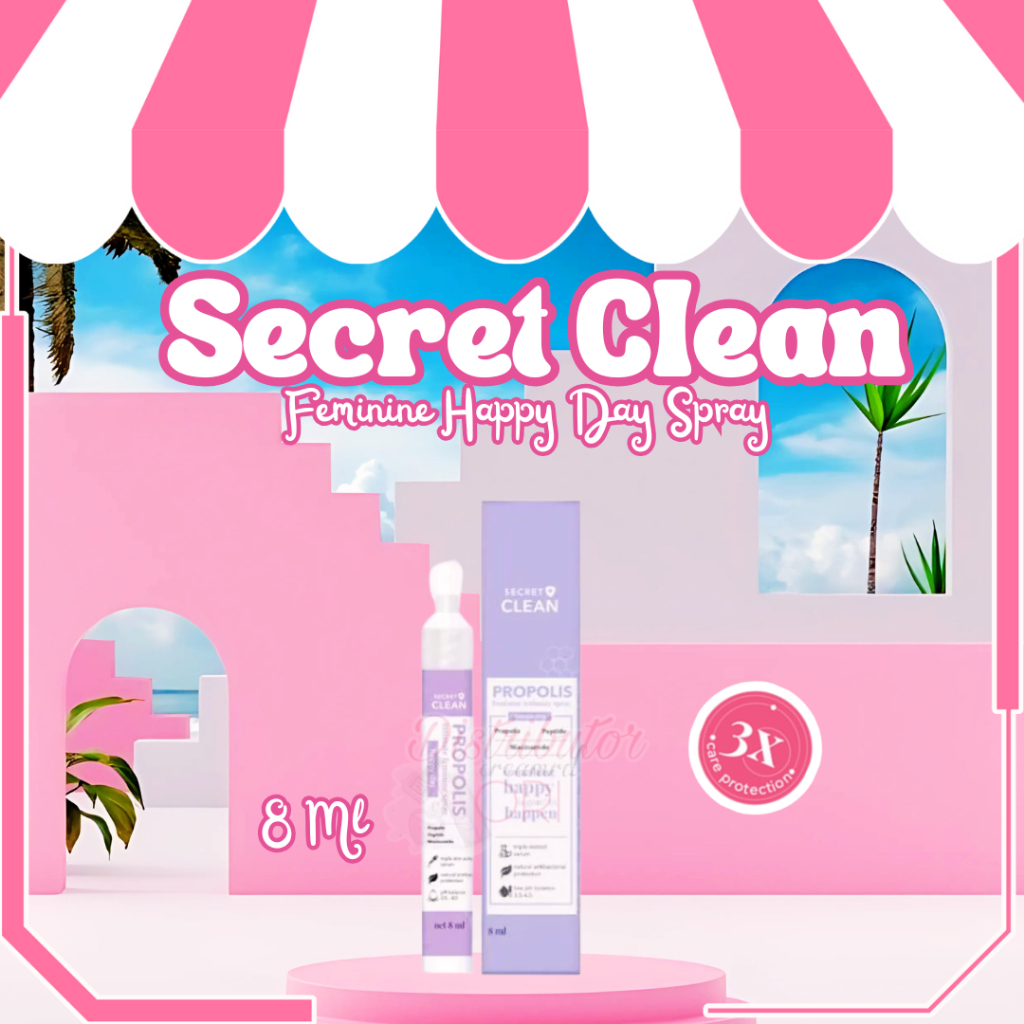 [NEW VARIANT] SECRET CLEAN Propolis Feminine Intim Spray Happy Day 8ml | BPOM