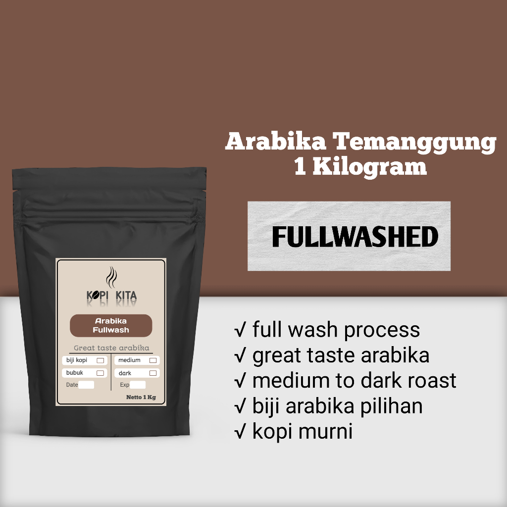 

Kopi Arabika Temanggung fullwash 1 Kilogram