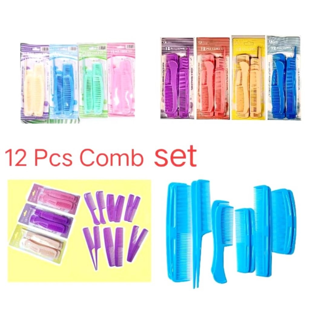 SISIR RAMBUT SET ISI 12 SISIR COMB SET