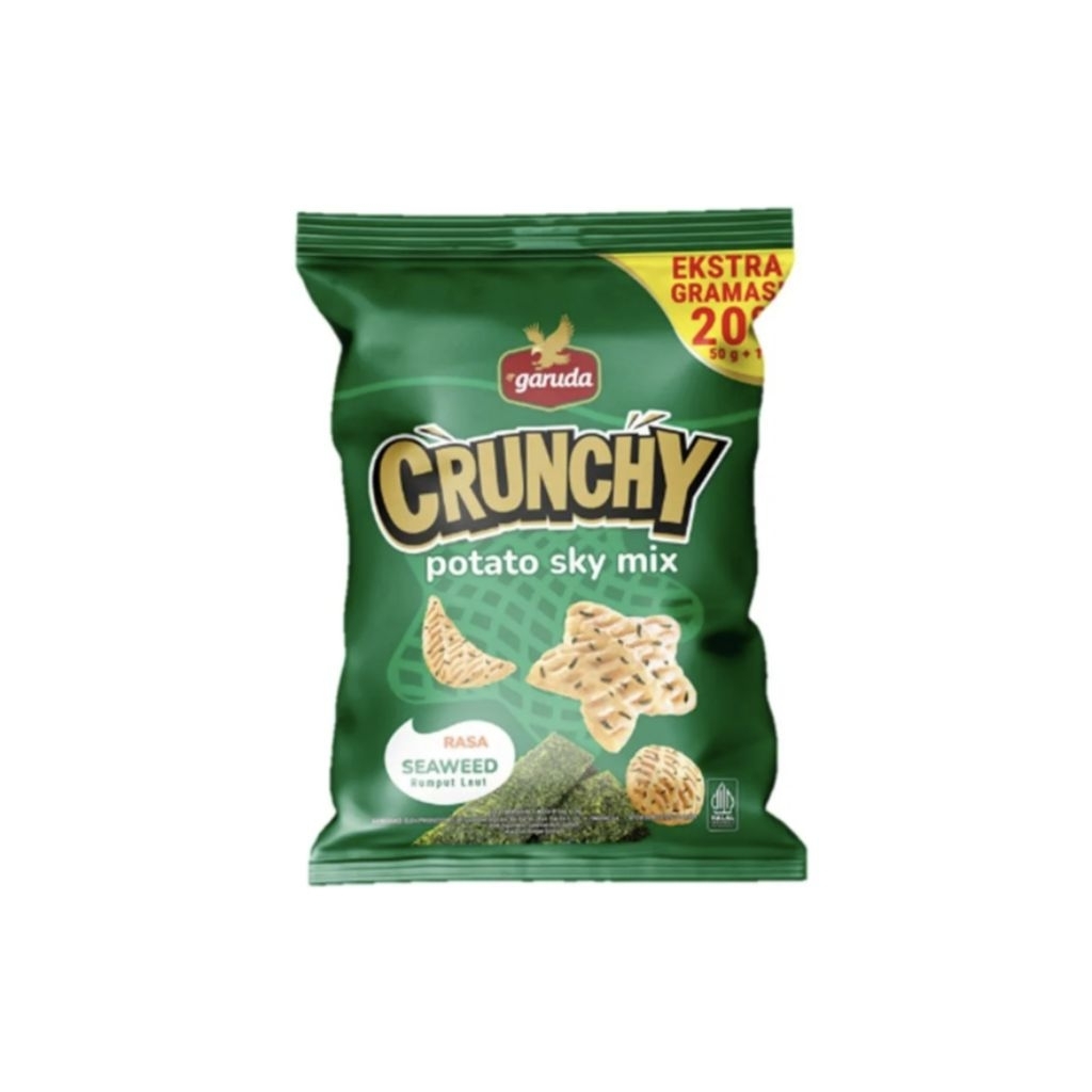 

Garuda Crunchy Potato Sky mix Rasa seaweed 26gram