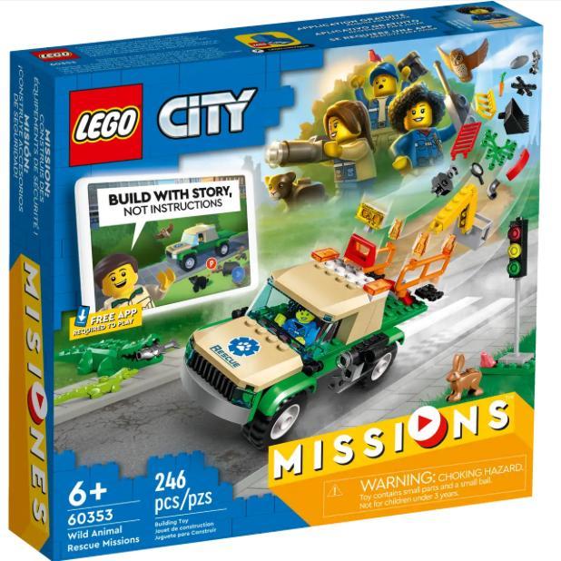 LEGO City - 60353 Wild Animal Rescue Missions Set Building Kid Toy Motorcar Wildlife Ranger Truck Ca