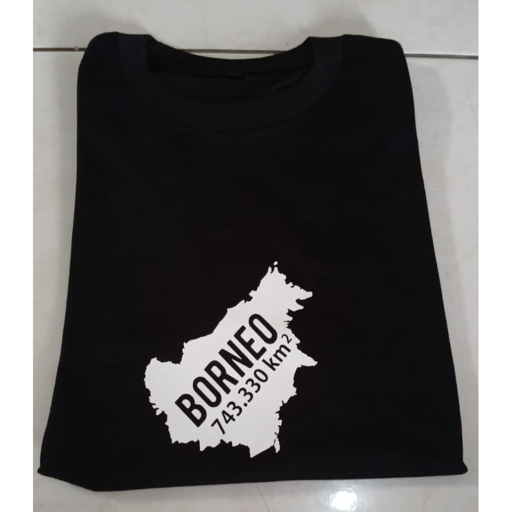 Kaos Peta Kalimantan Borneo Sulawesi/Kaos Distro Peta Borneo Indonesia