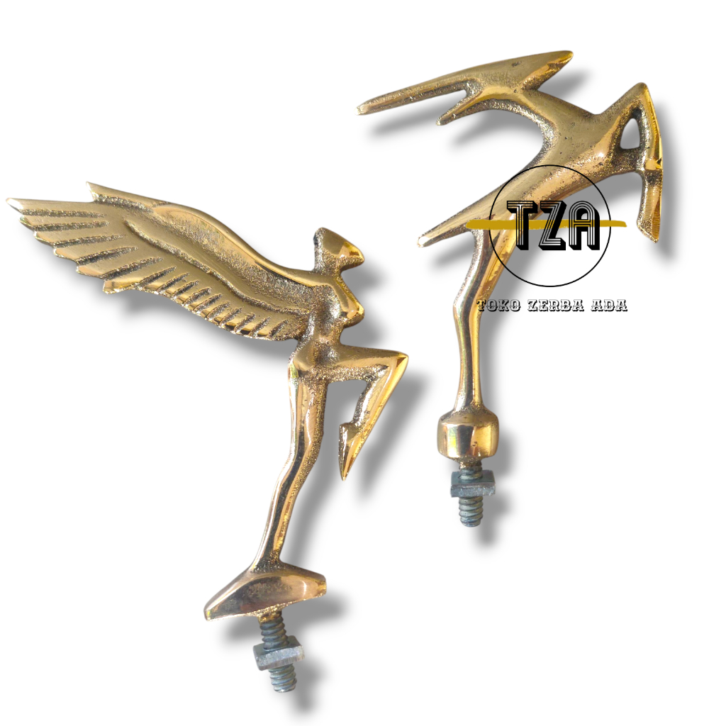 Maskot Slebor Sepeda Ontel Bahan Kuningan Tebal Warna Kuning 1 Pcs