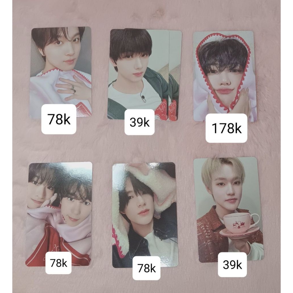 Photocard official NCT pink Christmas, jaemin haechan jeno chenle jisung NCT WISH