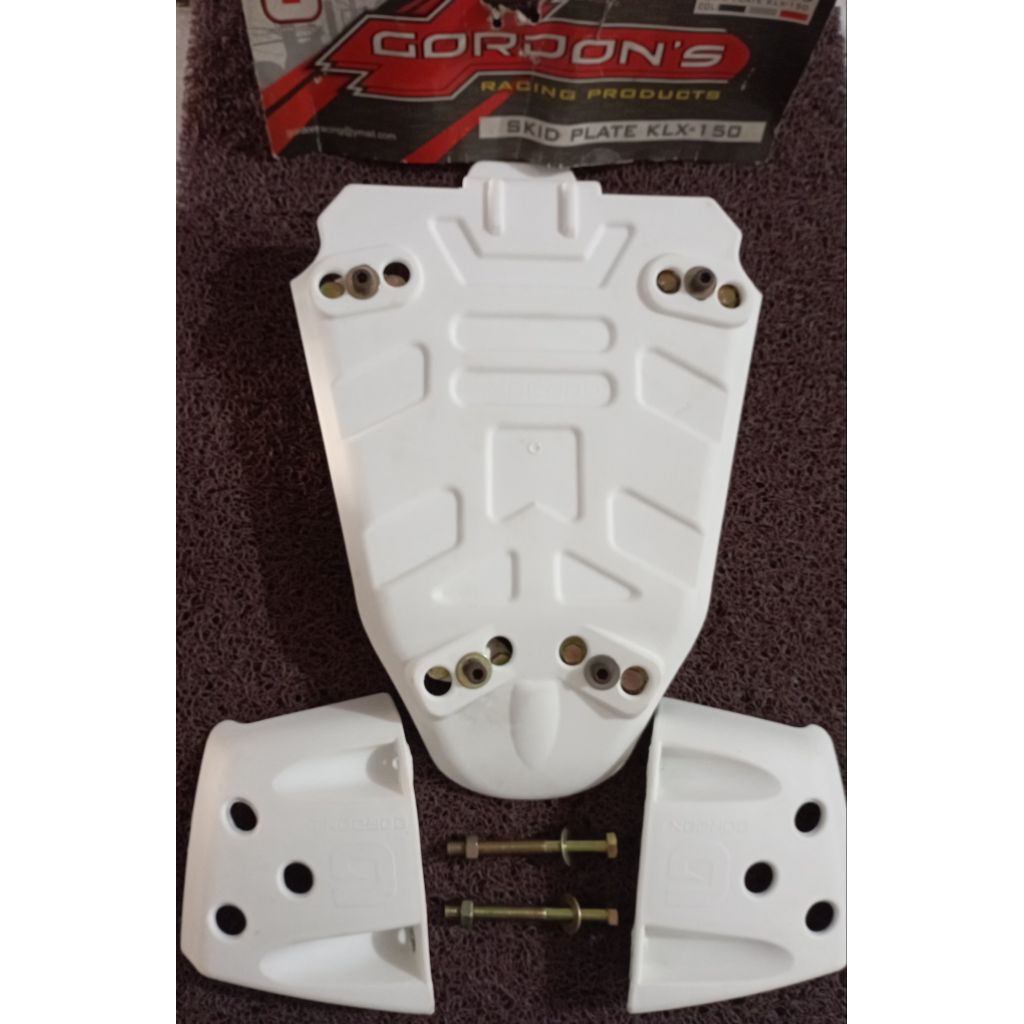 Tutup cover mesin bawah KLX White Engine Guard Putih Gordon Original