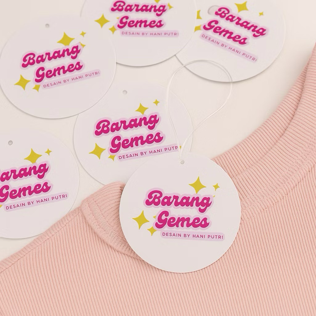 

Hangtag Baju pria wanita custom nama