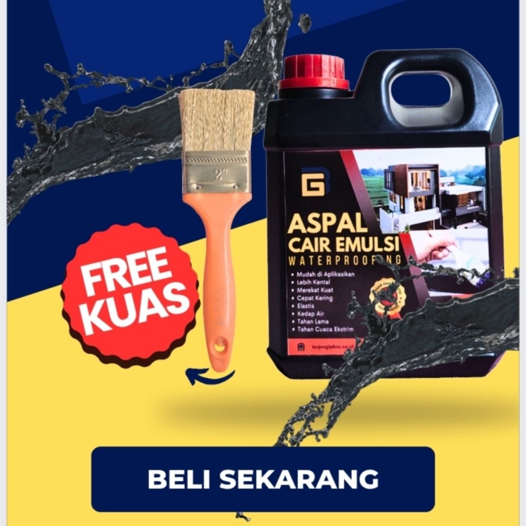 ASPAL CAIR Untuk waterproof dak beton