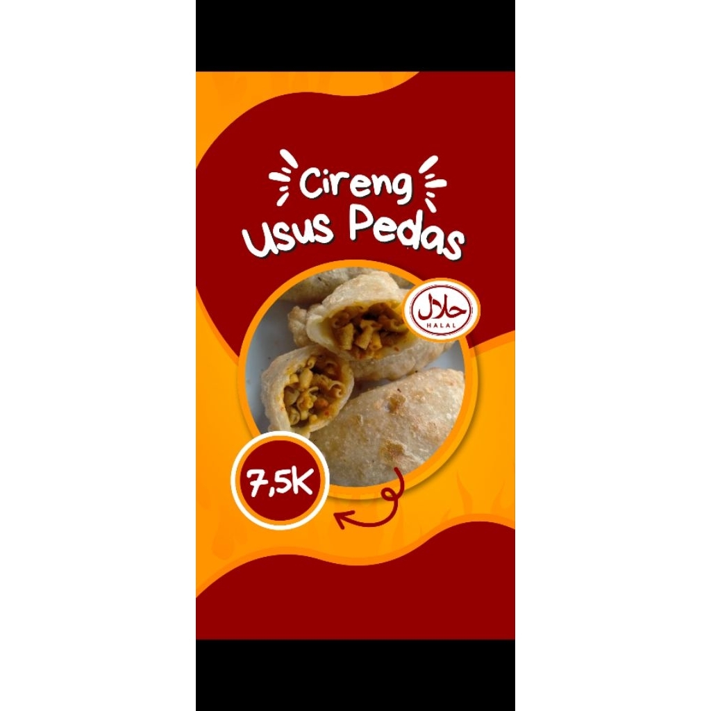 

Cireng usus Pedas Frozen Mak endul mini