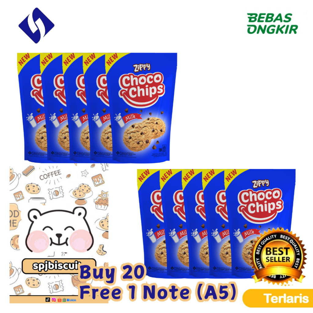 

Zippy Choco Chips Cookies 20 Gr - 10 Pouch