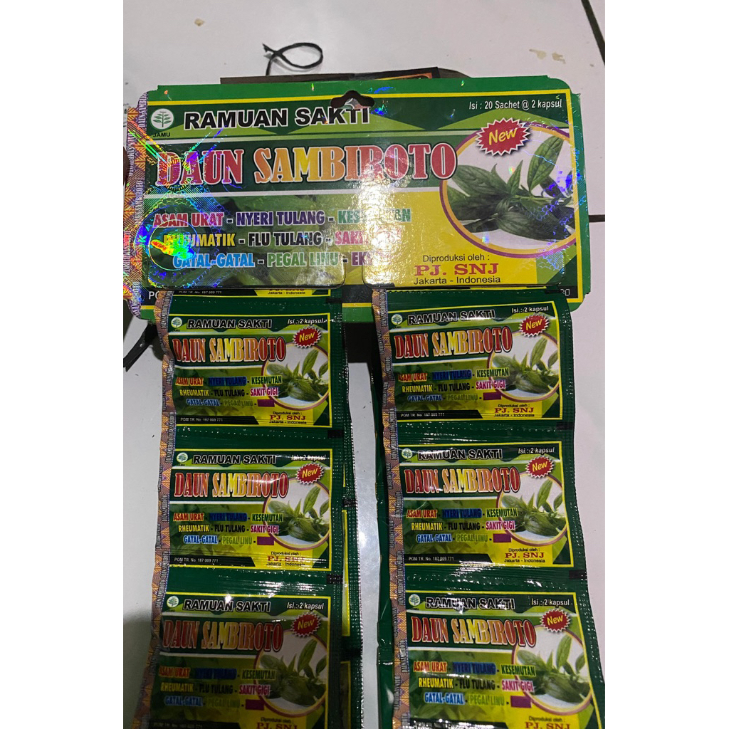 

jamu asam urat dan pegel linu daun sambiroto