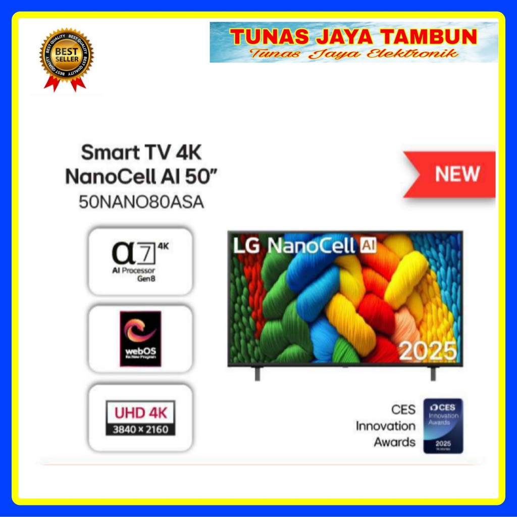 LED TV SMART LG 50NANO80ASA / LED LG 50 NANO 80 ASA / LED LG 50 INCH SMART TV 4K NANO / LG 50NANO80A