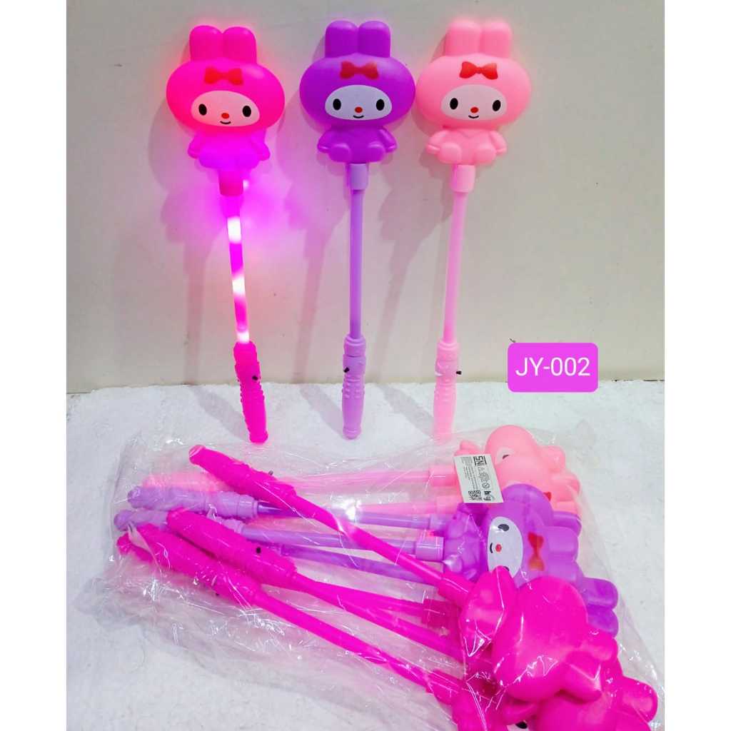 Tongkat Peri Lampu Melody Kuromi Sanrio Magic Mainan Tongkat Peri / Tongkat Nyala Lampu LED