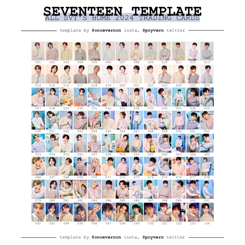 Seventeen Trading Card TC HOME Jepang (Scoups Jeonghan Joshua Jun Hoshi Wonwoo Woozi Mingyu The8 DK 