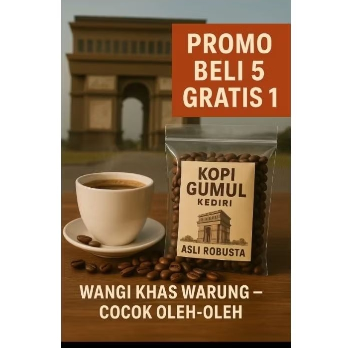 

Kopi Herbal Robusta Sangrai Ringan 1000gr – BELI 5 GRATIS 1