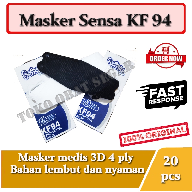Masker Medis Sensa KF94 Earloop 3D 4 Ply Mask BFE 94%
