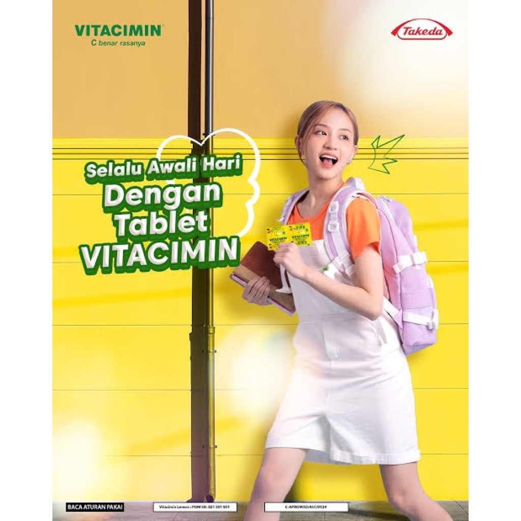Vitacimin Vitamin C 500mg 1 box isi 10 strip / 20pcs tablet hisap