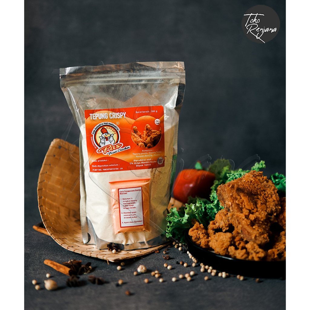 

Tepung Ayam Crispy 500gr - Tepung Serbaguna dengan Bumbu Marinasi Fried Chicken Kriuk Anti Gagal