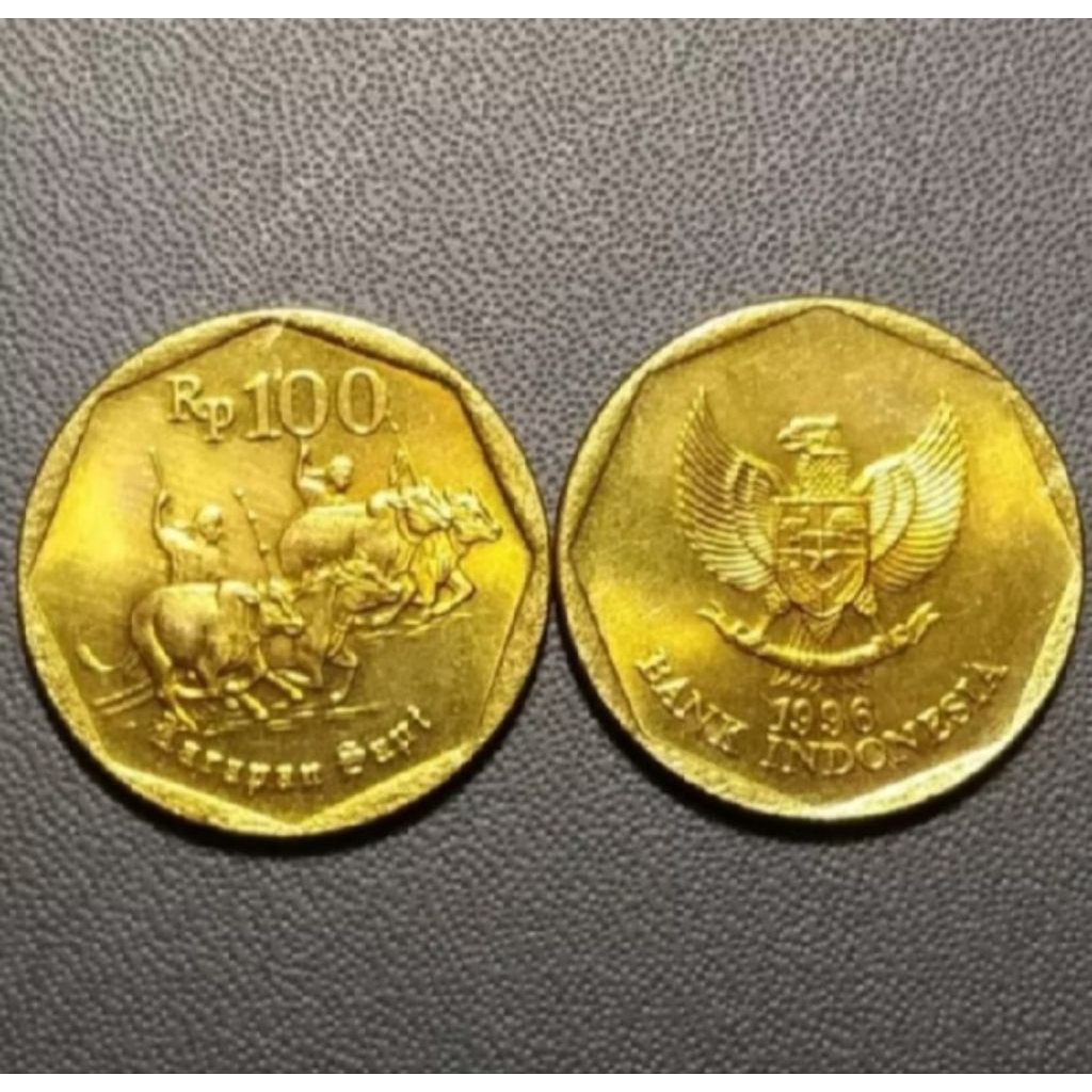 uang koin lama 100 karapan sapi asli